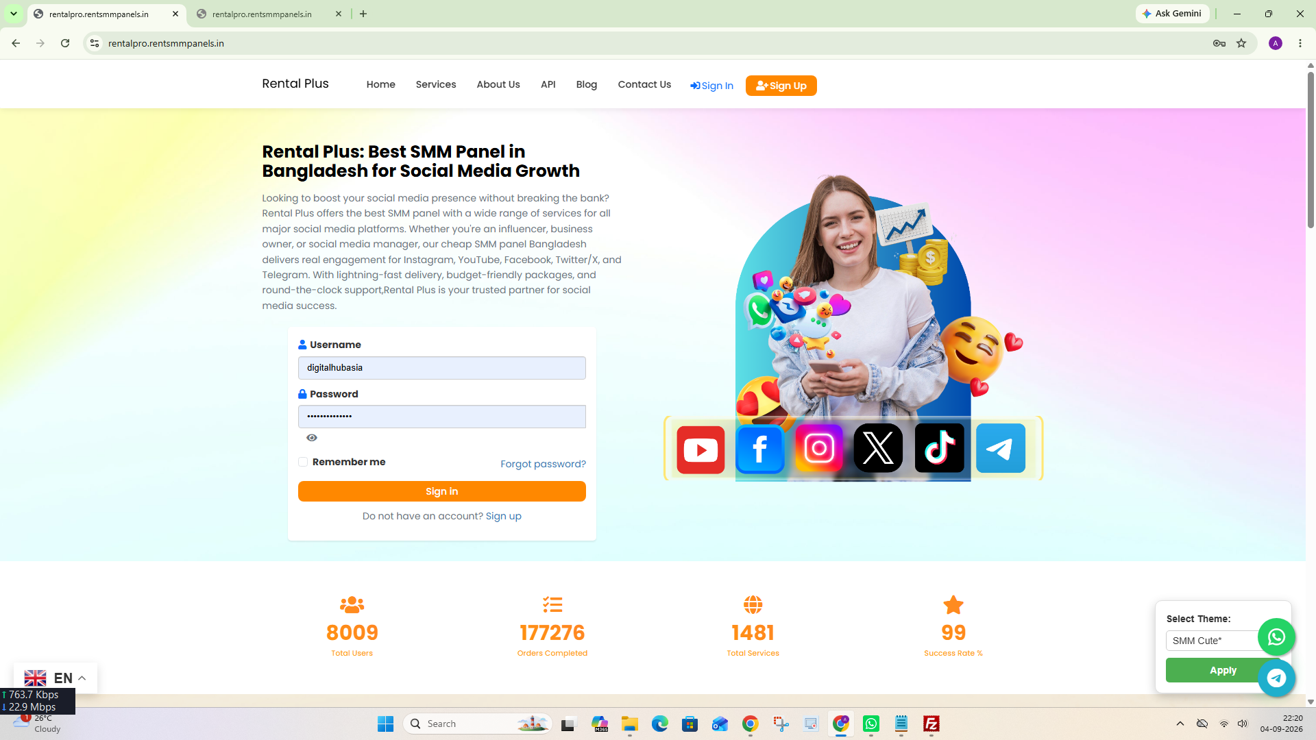 SMM Cute 1 theme preview